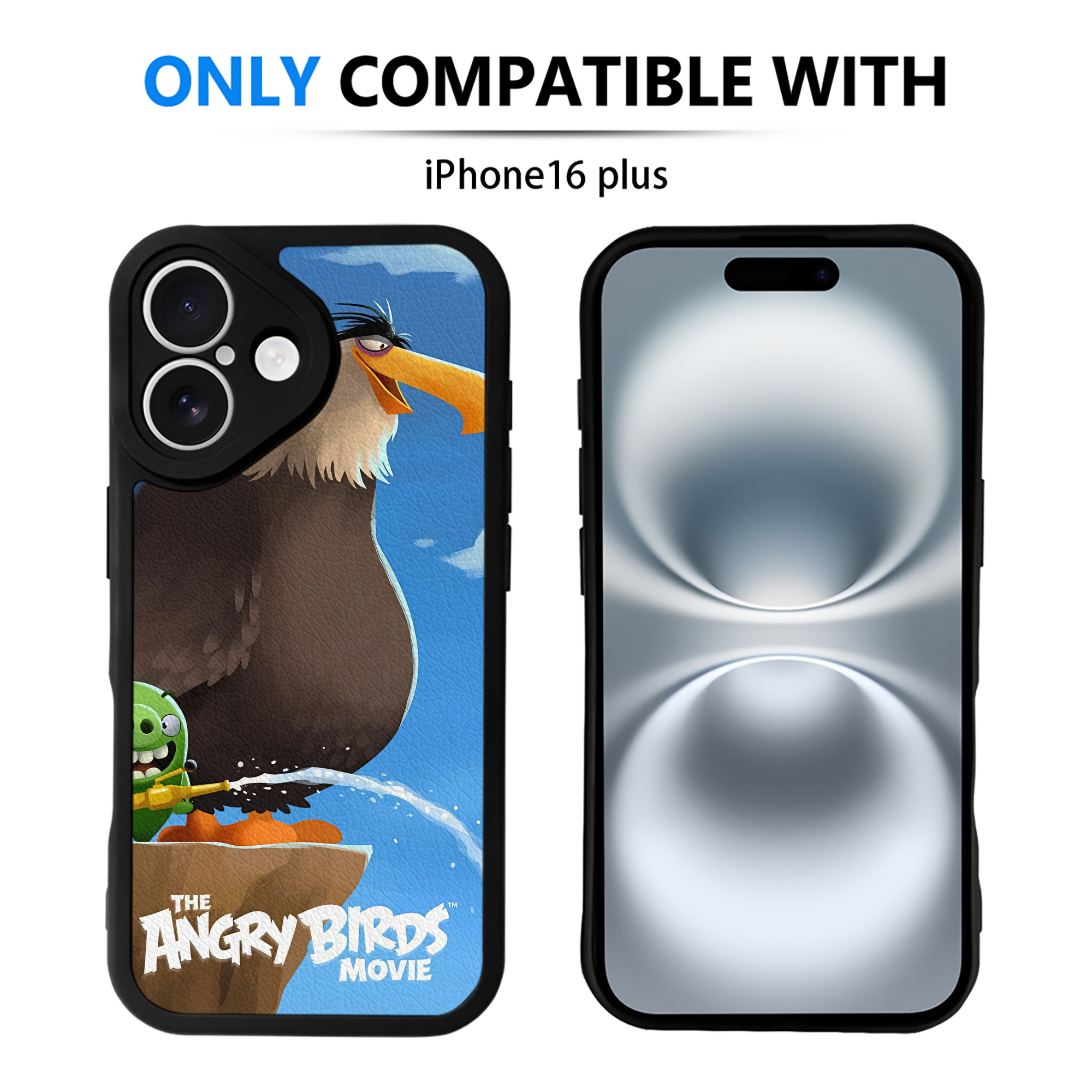 （画像用） Angry Birds アングリーバード 【iPhone 16シリーズ対応】シリコンスマホケース（レザー調） 材質：シリコン